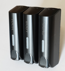 Dispenser doppio <span class=keywords><strong>sapone</strong></span> a parete Hotel di lusso moderno manuale <span class=keywords><strong>sapone</strong></span> liquido/Shampoo Gel <span class=keywords><strong>doccia</strong></span> Dispenser bagno uso cucina - Product Image 1