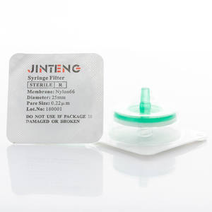 مصنع توريد معقم 25 قطر فلتر حقنة نايلون مع 0.22um حجم المسام غاما معقمة OEM تصفية ما قبل التصفية - Product Image 1