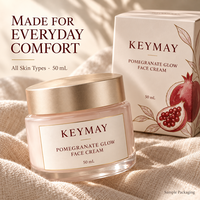 Crème pour le visage à la grenade, acide hyaluronique, beurre de karité, hydratante, éclaircissante, illuminatrice, marque privée, OEM, ODM, soins de la peau