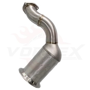 ท่อเดรนกันความร้อนสแตนเลส SS304แบบวอร์เท็กซ์สำหรับ Porsche Cayenne 958 Turbo 4.8T ท่อแข่งขีดความสามารถสูง - Product Image 4