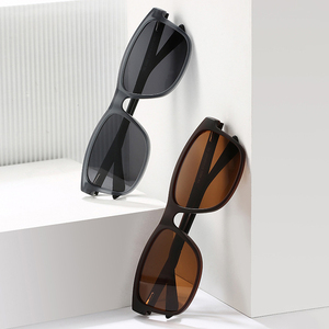 Lunettes de soleil polarisées carrées vintage noires de haute qualité pour hommes, modèle France Designer Tr90, collection 2026 - Product Image 4