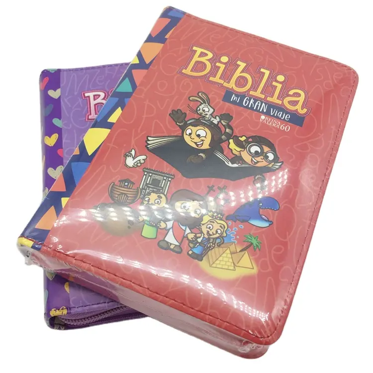 Venta al por mayor de libros de impresión personalizados fabricante español Biblias niños libros de cuentos de La Biblia impresión para niños