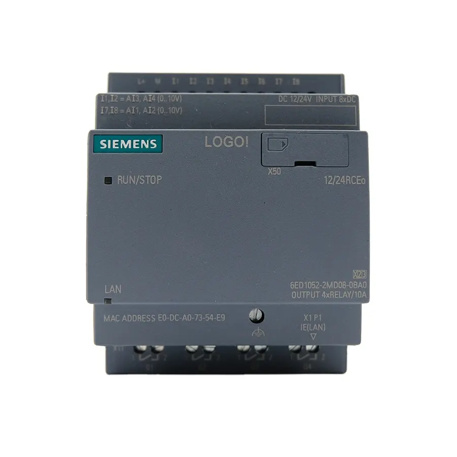 โมดูลควบคุมอุณหภูมิ6ed1052-1fb00-0ba8 Siemens PLC โมดูลอินเทอร์เฟซ6ED1052-2MD08-0BA0โลโก้