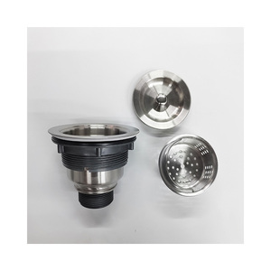 Acier inoxydable 304 Accessoires d'évier de cuisine modernes Finition brossée chromée Filtre de vidange des déchets Filtre à <span class=keywords><strong>queue</strong></span> de tuyau - Product Image 6