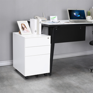 Cheap Price File Cabinet 3 Drawer Mobile Pedestal Arc-shaped Movable Cabinet Office Metal Mobile Cabinet Under <b>Desk</b> - Product Image 2