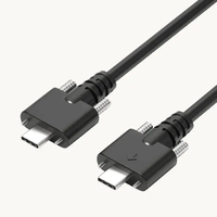 Cable USB Tipo C con Panel de Bloqueo de Rosca, Conductor de Cobre Puro, Carga Rápida para Cámara y Computadora, Precio de Fábrica
