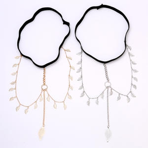 Chaîne de corps tendance pour femme, en alliage doré, chaîne de cuisse, bijou de fête, anneau de jambe élastique, décor à pampilles multicouches - Product Image 3