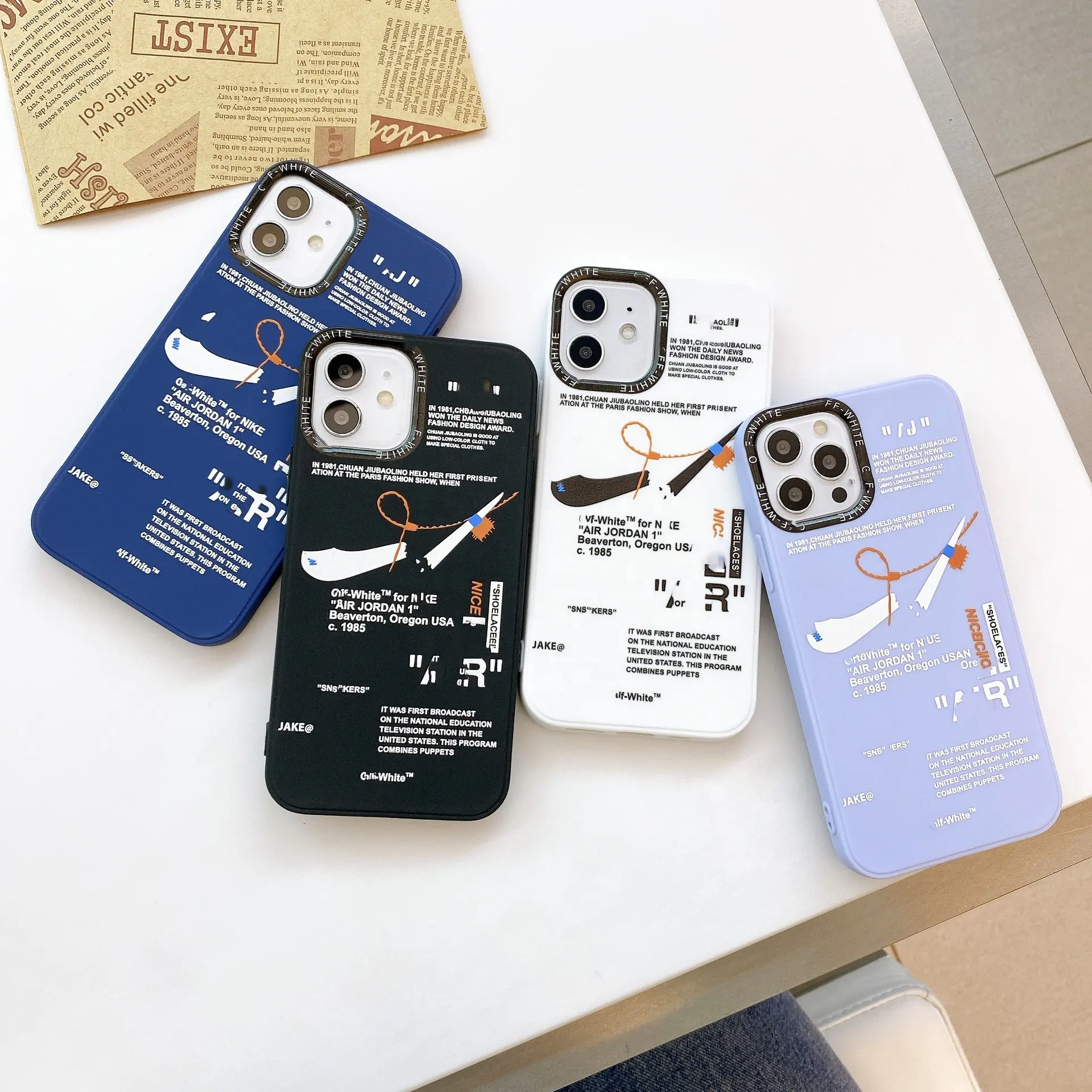 Soft TPU Candy Color White Mobile Cases for iPhone 13 Fashion Brand Shoes Air Sports for iPhone 11 12 Pro Max Case