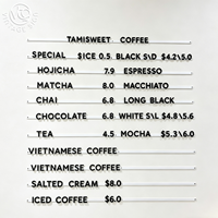 Tableau magnétique à lettres au design moderne, tableau d'affichage pratique à faire soi-même pour les menus de café, bistro et snack-bar