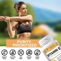 Layanan Label Softgel Multivitamin D-Alpha Tocophery, Suplemen Antioksidan Vitamin E OEM untuk Kesehatan Rambut, Kulit, dan Imunitas