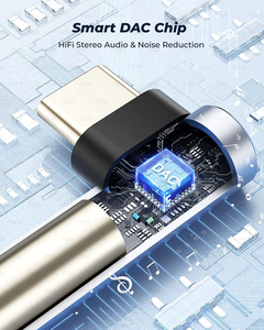 OEM ODM LOGO <span class=keywords><strong>USB</strong></span> C a 3,5mm Adaptador de audio <span class=keywords><strong>Conector</strong></span> de auriculares hembra Dongle Aux Adaptador DAC Estéreo HiFi Ángulo recto <span class=keywords><strong>para</strong></span> iPhone 15 - Product Image 5