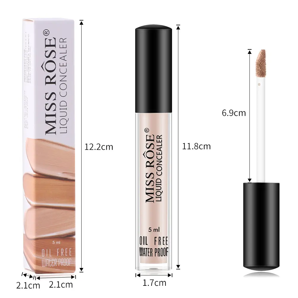 Miss Rose Eyes-corrector facial líquido, crema Base cosmética, anticernes, círculos oscuros, acné, Natural, efecto de maquillaje