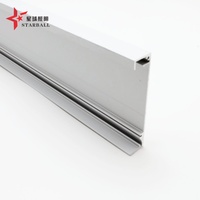 Profil LED en U de 2824 mm en alliage d'aluminium anodisé pour éclairage sans soudure - CRI élevé 90 Série 6000 IP20 Encastré