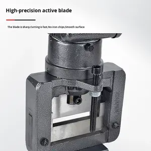 Máquina de corte hidráulica pequeña multifuncional portátil <span class=keywords><strong>JP60</strong></span> enchufable para herramientas de corte de fila de placa de hierro biselado de hierro en ángulo - Product Image 5