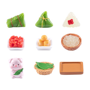 Adornos en miniatura <span class=keywords><strong>de</strong></span> cerdito Zongzi para el Festival del Bote del Dragón, micro- Paisaje en miniatura, comida <span class=keywords><strong>de</strong></span> juguete, decoración DIY - Product Image 5