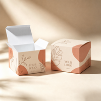 Boîte en carton blanc de haute qualité, personnalisée, multicolores, avec fond auto-verrouillant, pliable, pour emballage cadeau