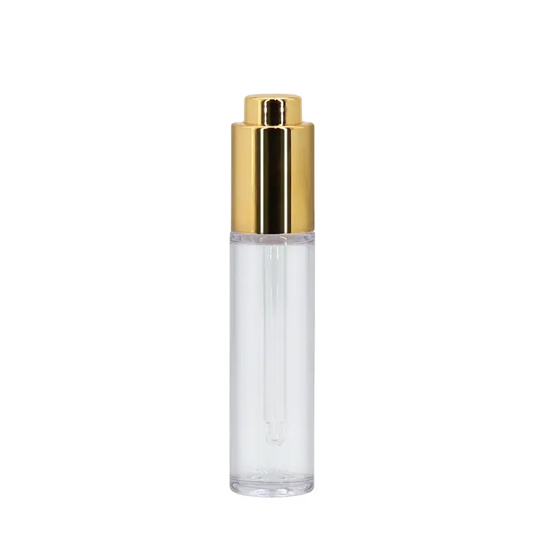 25ml PETG Dropper Bottle Round Oil Clear Bottle Plastic Essential Oil Dropper Bottle With Gold Dropper