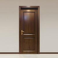 Foshan Fabriek Massief Hout Slaapkamer Binnendeur Sapele Gelakt Milieuvriendelijk Rood Kersen Waterdicht Afgewerkt Modern Design