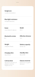Gafas Inteligentes Magic Treasure 2025 BGA01 para Hombre y Mujer con Control por <span class=keywords><strong>Voz</strong></span> 5.3, Asistente IA, Resistencia al Agua IP65 y Carga Magnética - Product Image 5