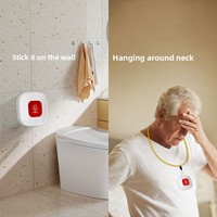 Bouton SOS d'urgence intelligent pour personnes âgées, détecteur de chute, alarme personnelle WiFi pour la sécurité à domicile, compatible Alexa, Google, Tuya, contrôle à distance