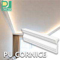 Moulures décoratives en PU sur mesure, corniche légère en polyuréthane, résistante à l'humidité, pour plafond intérieur