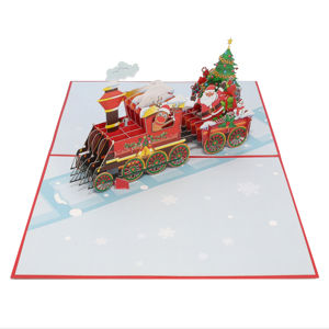 การ์ดคริสต์มาสแบบป๊อปอัพ3D เป็นมิตรกับสิ่งแวดล้อม | งานฝีมือกระดาษงานฝีมือวันหยุดจากเวียดนาม | ของขวัญที่ไม่เหมือนใครสำหรับการเฉลิมฉลองวันคริสต์มาส - Product Image 1