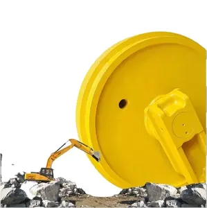 Competitive price SK200 undercarriage part 24100N5948F2 idler guide wheel excavator front idler sd22 idler assy
