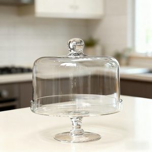 Bền vững hiện đại sang trọng Glass bánh đứng với Dome chủ handmade đa chức năng hiển thị cho nhà bếp sử dụng - Product Image 4