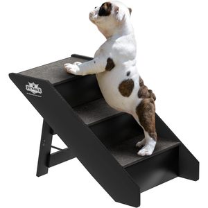 Escaleras para Mascotas Petmaker de 3 Peldaños, Color Gris Oscuro, Duraderas, para Interiores y Exteriores, para Perros y Gatos - Product Image 1