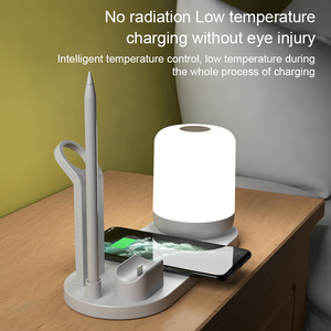 Lámpara de Escritorio <span class=keywords><strong>con</strong></span> Cargador Inalámbrico 5 en 1 <span class=keywords><strong>con</strong></span> Puerto USB, Cargador Rápido para iPhone, Samsung, <span class=keywords><strong>Android</strong></span>, <span class=keywords><strong>Compatible</strong></span> <span class=keywords><strong>con</strong></span> Apple Watch y <span class=keywords><strong>AirPods</strong></span> - Product Image 6