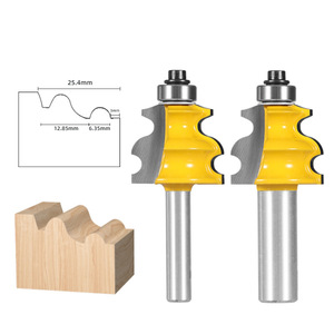 Fraise à arc incurvé à pointe en carbure, tige de 1/2 pouce, pour le travail du bois, la fraisage de rampes et les outils de découpe - Product Image 1