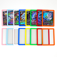 HEYI Couleur Toploader Super Clair Personnalisé En Plastique Dur Jeu Poke Mon Card Top Loaders Manches Sports Trading 35PT Card Toploader
