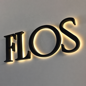 Letrero Comercial de Lujo, Letrero Acrílico para Negocios, Logotipo Publicitario, Letrero de Acero Inoxidable con Letras Iluminadas LED - Product Image 1
