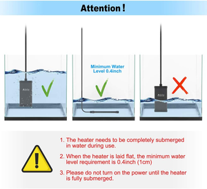24V DC安全ミニベタフラットフィッシュタンクヒーター小型水中ヒーター（3ガロン、<span class=keywords><strong>5</strong></span>ガロン用） - Product Image 6