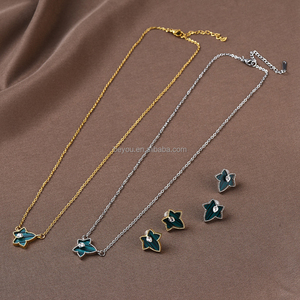 <span class=keywords><strong>2023</strong></span> nouveau collier et boucles d'oreilles Simple mode chaîne de verrouillage léger luxe polyvalent cadeau avancé - Product Image 6