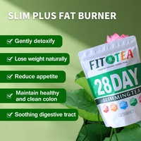 Thé minceur brûleur de graisse en sachet, Fat Burn Slim Plus, Thé Fit 28 jours, Marque privée, Thé détoxifiant pour ventre plat, Thé amincissant pour la perte de poids et la combustion des graisses abdominales