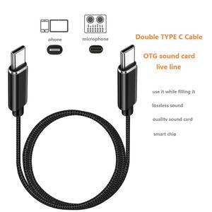 Tarjeta de sonido <span class=keywords><strong>Usb</strong></span> <span class=keywords><strong>Otg</strong></span> <span class=keywords><strong>Tipo</strong></span> <span class=keywords><strong>C</strong></span> Cable de datos y audio Micrófono Cable en vivo <span class=keywords><strong>c</strong></span> <span class=keywords><strong>a</strong></span> <span class=keywords><strong>c</strong></span> <span class=keywords><strong>Tipo</strong></span> 50cm Cable <span class=keywords><strong>Otg</strong></span> 1m - Product Image 4