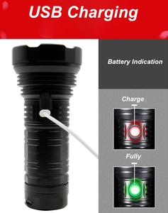 Bền có thể sạc lại pin nhôm LED flash <span class=keywords><strong>Torch</strong></span> đèn với 5 chế độ cho ngoài trời khẩn cấp cắm trại mạnh mẽ đèn flash - Product Image 3