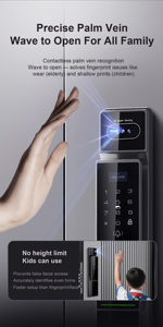 Tysh ổ khóa thông minh cerradura inteligente nhận dạng vân tay không thấm nước khóa kỹ thuật số Wifi khóa thông minh ai khóa cửa thông minh - Product Image 5