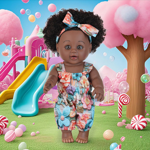 12 Inch Soft Vinyl African Black <b>Doll</b> Afro Hairstyle Princess Dress Children <b>Play</b> Toy Wholesale - Product Image 3