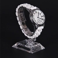 Support d'affichage transparent en acrylique pour montres, support en forme de C, présentoir de comptoir, support d'affichage pour bracelets et bijoux