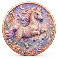 Pièce de monnaie en cuivre pur 999 de 1 oz, série Relief Animal, haute relief 3D, couleur UV, édition collector colorée