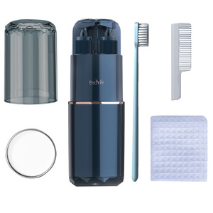 Set de Viaje para Higiene Bucal con Dispensador de Pasta de Dientes y Cepillo de Dientes, Kit Portátil de 8 Piezas de Plástico, Tamaño de Viaje - Product Image 5