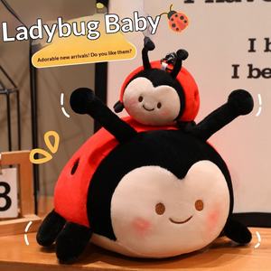 Ciondolo Bambola a Forma di Coccinella Carina, Peluche a Forma di Scarabeo, Piccolo Insetto di Peluche per Bambini, Bambola Calmante per il Sonno - Product Image 1
