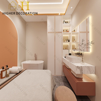 Vitrine d'exposition LED commerciale pour spa et salon, mobilier de présentation de cosmétiques de luxe à vendre