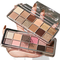 Palette de fards à paupières en poudre minérale cosmétique à label privé, 12 couleurs chatoyantes, imperméables, haute pigmentation, pour carnations claires