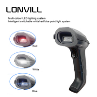 LONVILL Lector de código de barras DPM de alta precisión USB RS232 Escáner de código de mano industrial