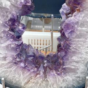 En gros, Plaque <span class=keywords><strong>de</strong></span> géode d'<span class=keywords><strong>améthyste</strong></span> naturelle, cristal <span class=keywords><strong>de</strong></span> guérison, pour artisanat et décoration - Product Image 2