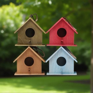 Casa Decorativa para Pájaros de Madera con Acabado Natural para Jardín, Patio, Refugio para Pájaros al Aire Libre, Decoración para el Hogar, Venta al por Mayor - Product Image 5