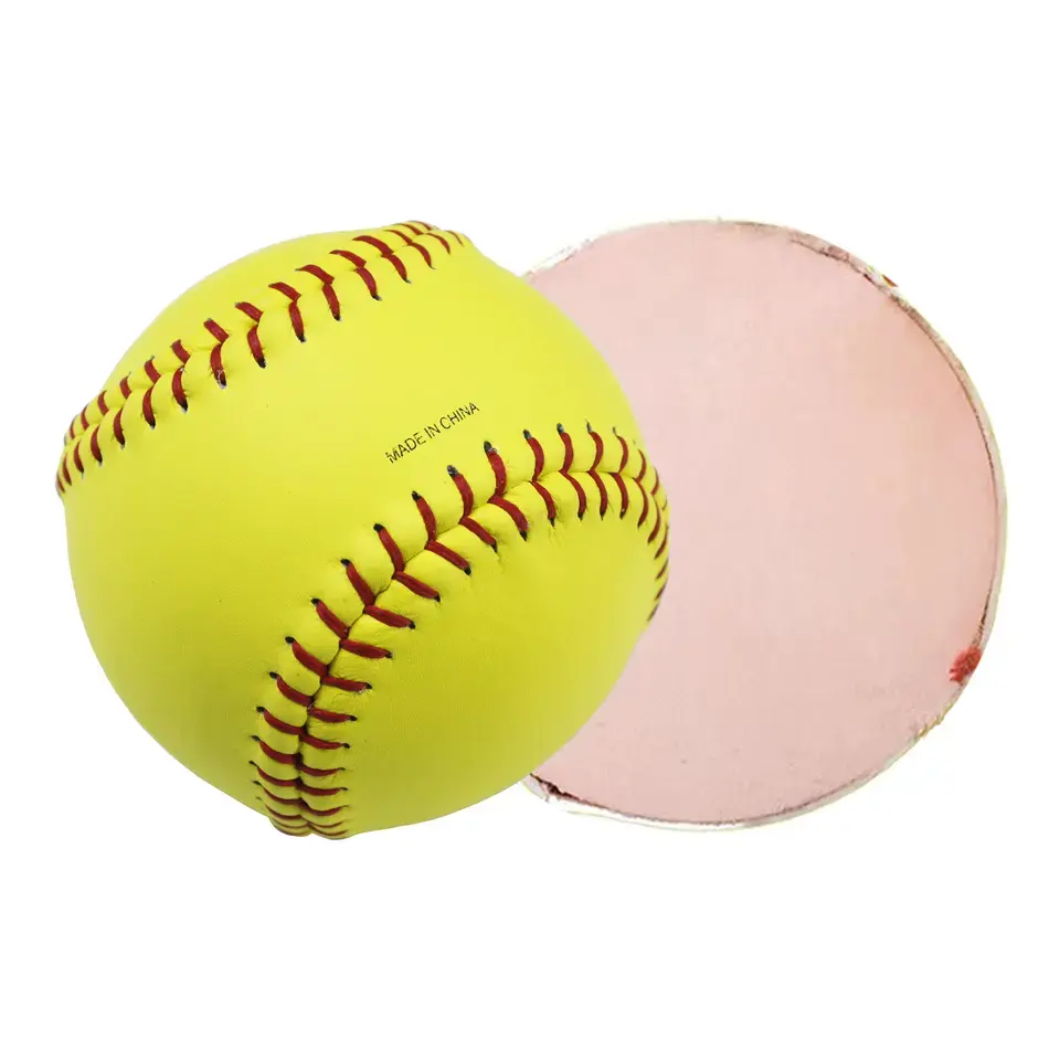 Profession elles Softball ball zubehör Trainings bälle Benutzer definiertes Oberflächen material Benutzer definiertes Leder
